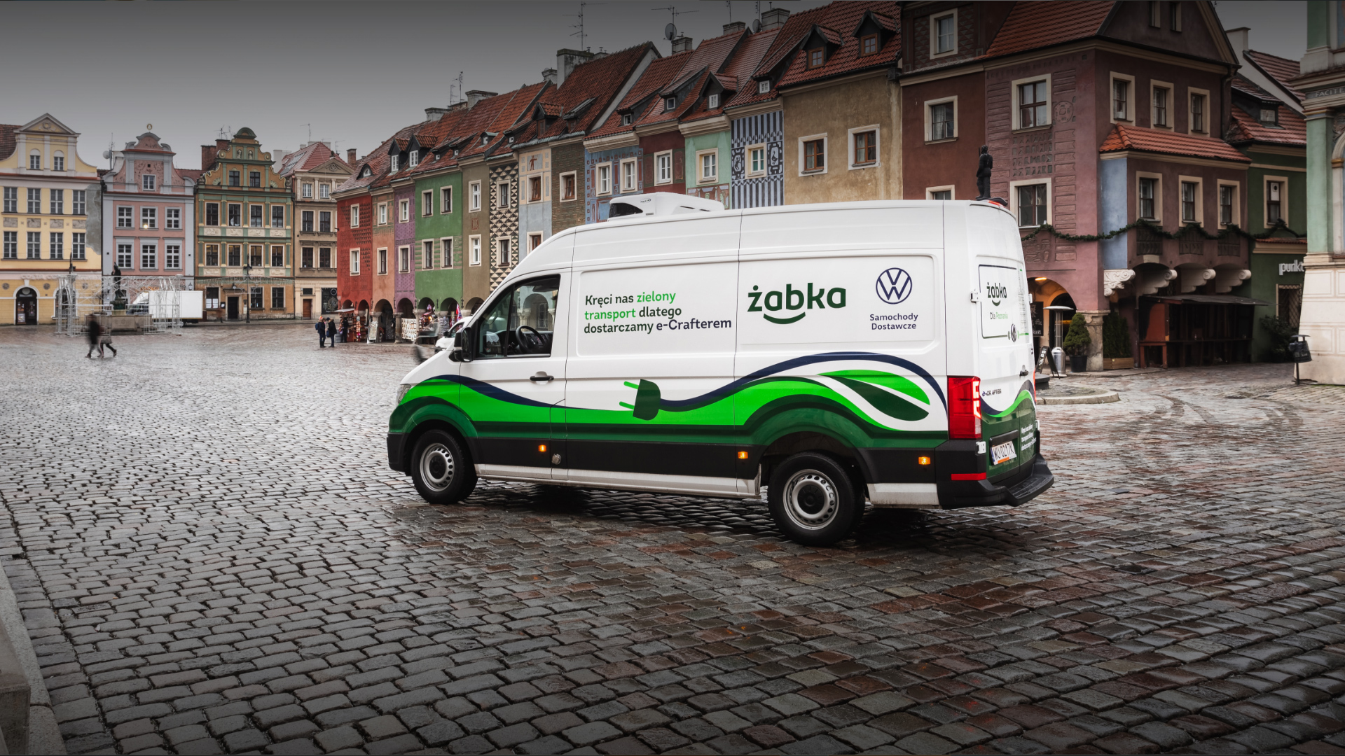 zabka group's electric cars, in order to reduce the carbon print and support the idea of green planet
